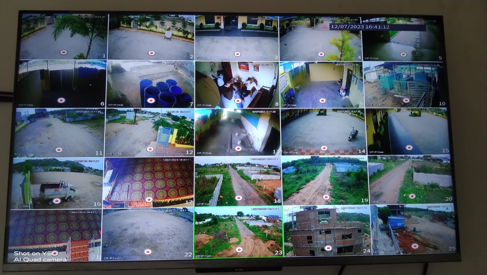 SLNS multi-camera perimeter monitoring display